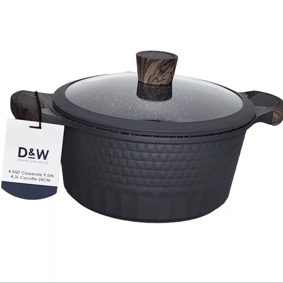 Deane & White 4.5 QT Grey Pot/Casserole 9.5” Medium Size W/LidPremium Cookware